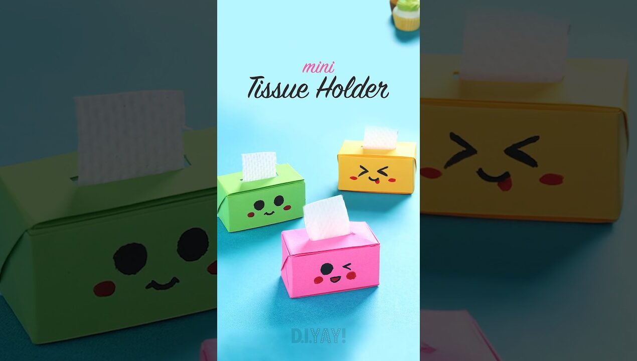 DIY Mini Tissue Holder | Easy Origami Tissue Box | Miniature Tissue Holder