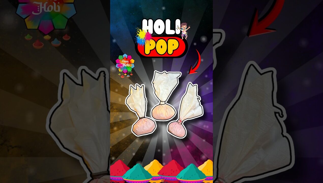 Holi Colour Pop Pop 🫟✂️🌈 #shorts #diy #craft #holi2026 #holi2026 #origami #lifehacks #tutorial