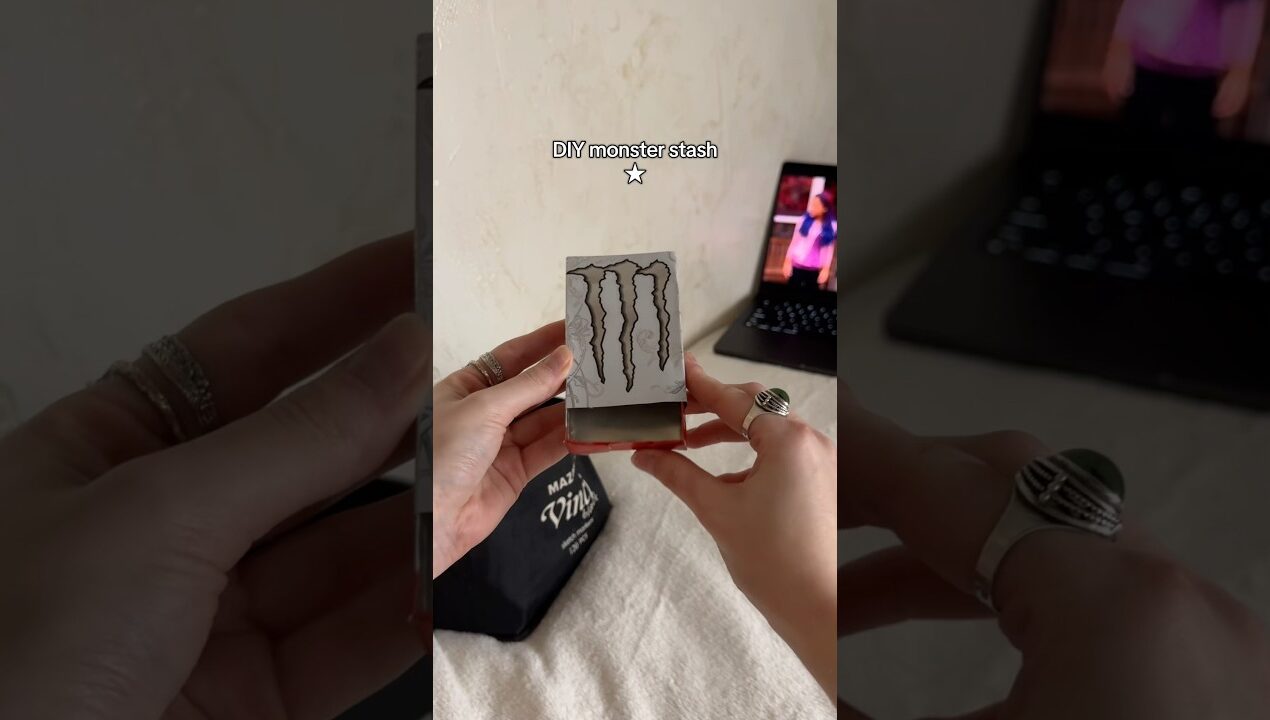 DIY monster stash box / monster energy craft idea