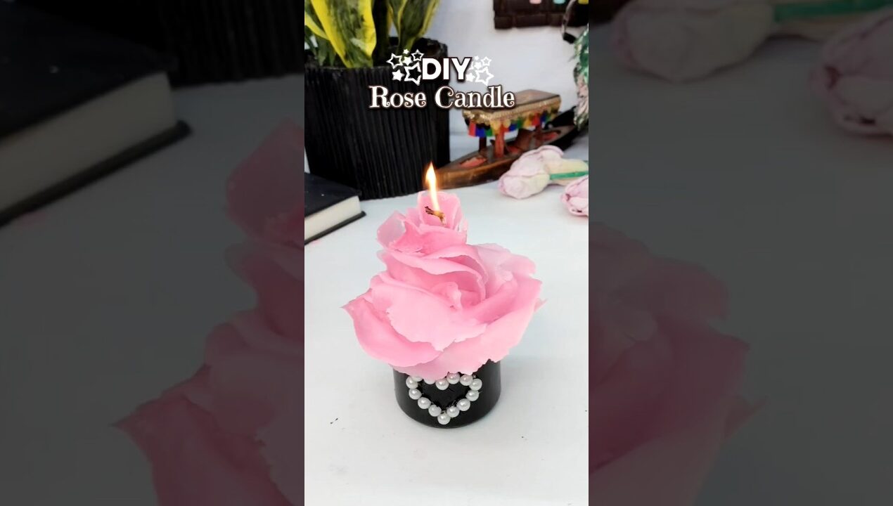 DIY Rose Candle 😍 #diy #rose #shorts #trending #viral #creative #aesthetic #homedecor #beautiful