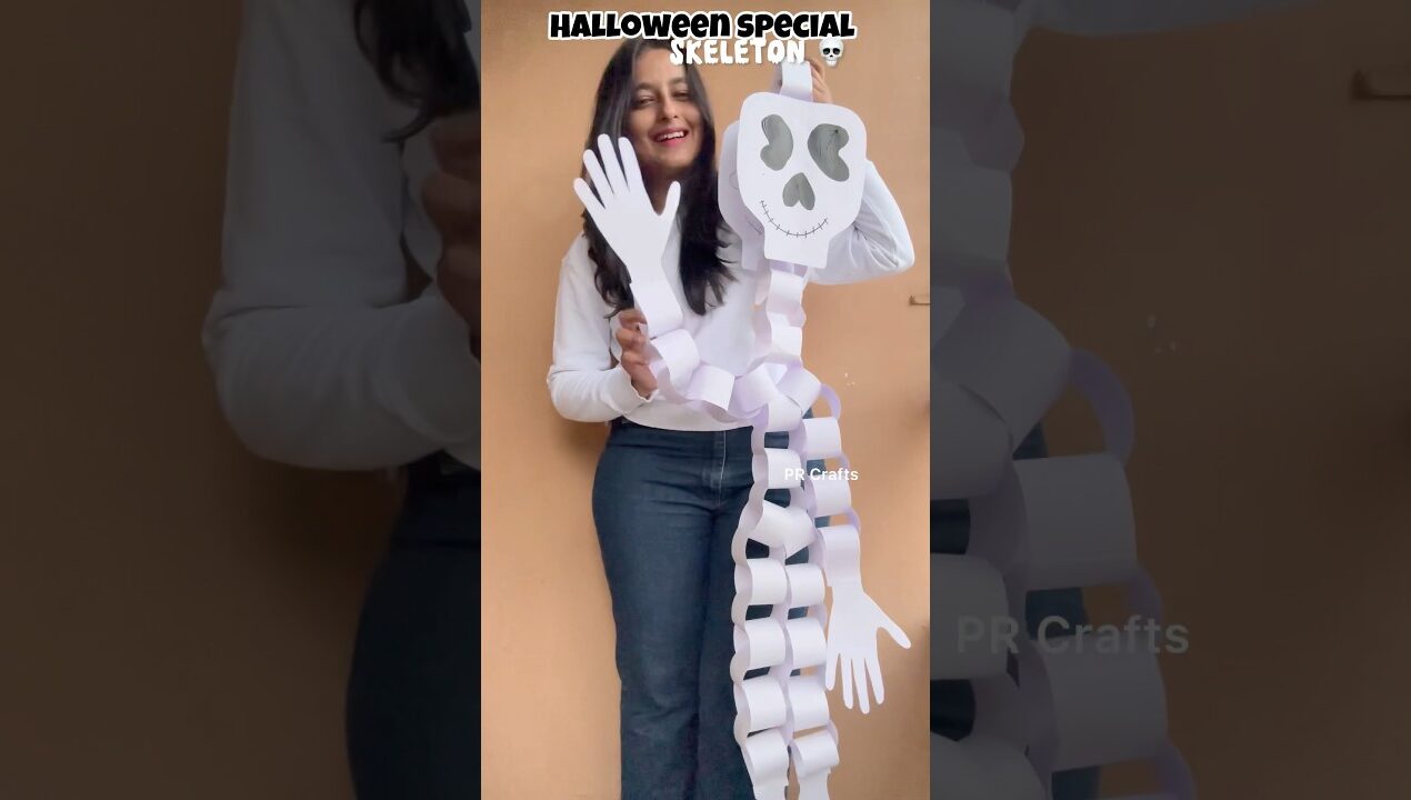 Paper skeleton for Halloween 💀||#Halloween #halloweenspecial #halloween2025 #halloweenskeleton #diy