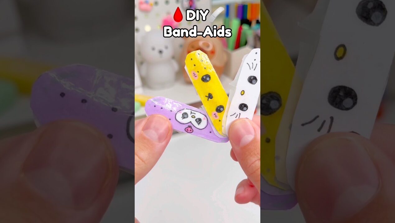 🩹DIY mini band aids🩸!? #papercrafts #cutecrafts #diycrafts #diy #crafts #craft