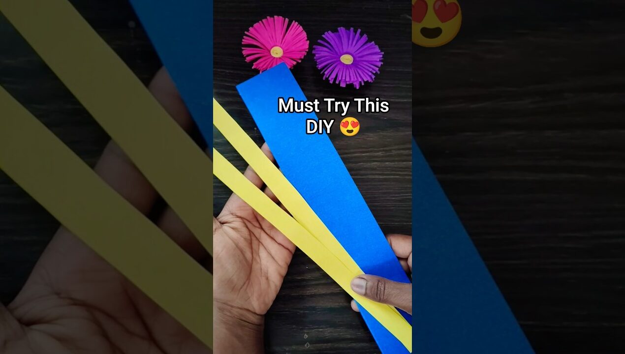 Amazing DIY Paper Flowers 🌸 | Easy Paper Craft for Room Decoration Idea | Paper Craft #Shorts #diy