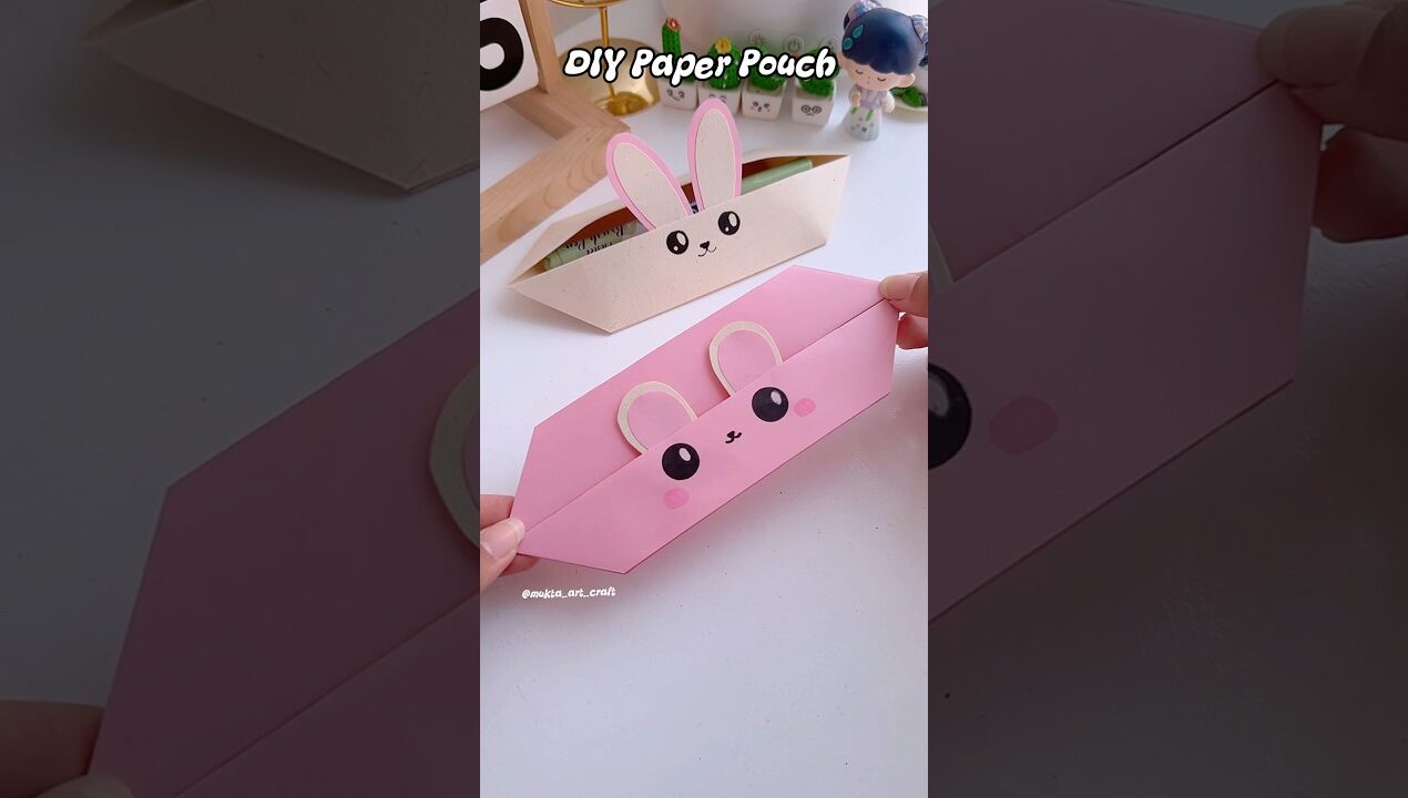 DIY Paper Pouch 😍✨#shorts #art #diy #muktaartandcraft #youtubeshortsfeature
