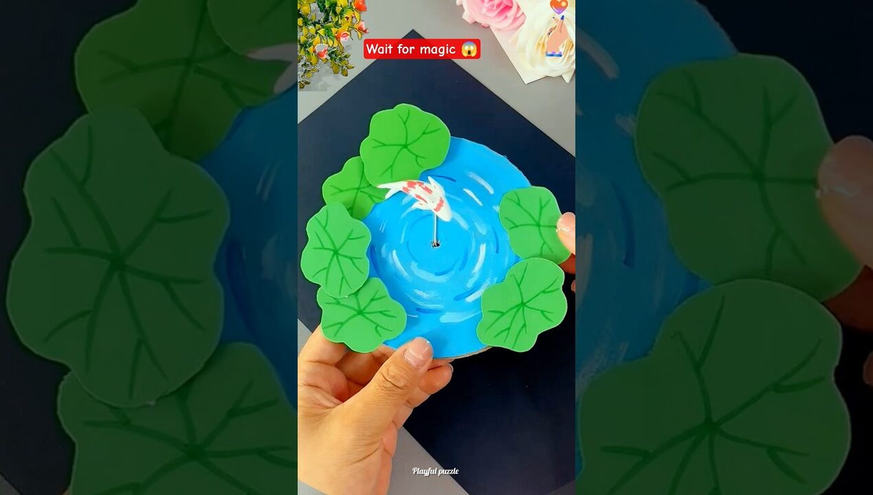 Diy cardboard fish toy craft ideas🐡🍥Easy Kids Craft🪀😱#shorts #funny #craft #diy #kids #trending #art