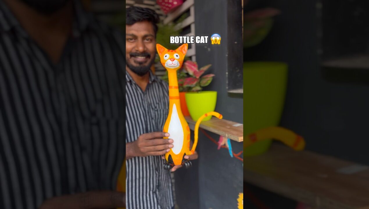 இது Waste bottle Cat ha🤯 | #cat #wastematerialcraft #craft #crafts #craftideas #viral  #diy