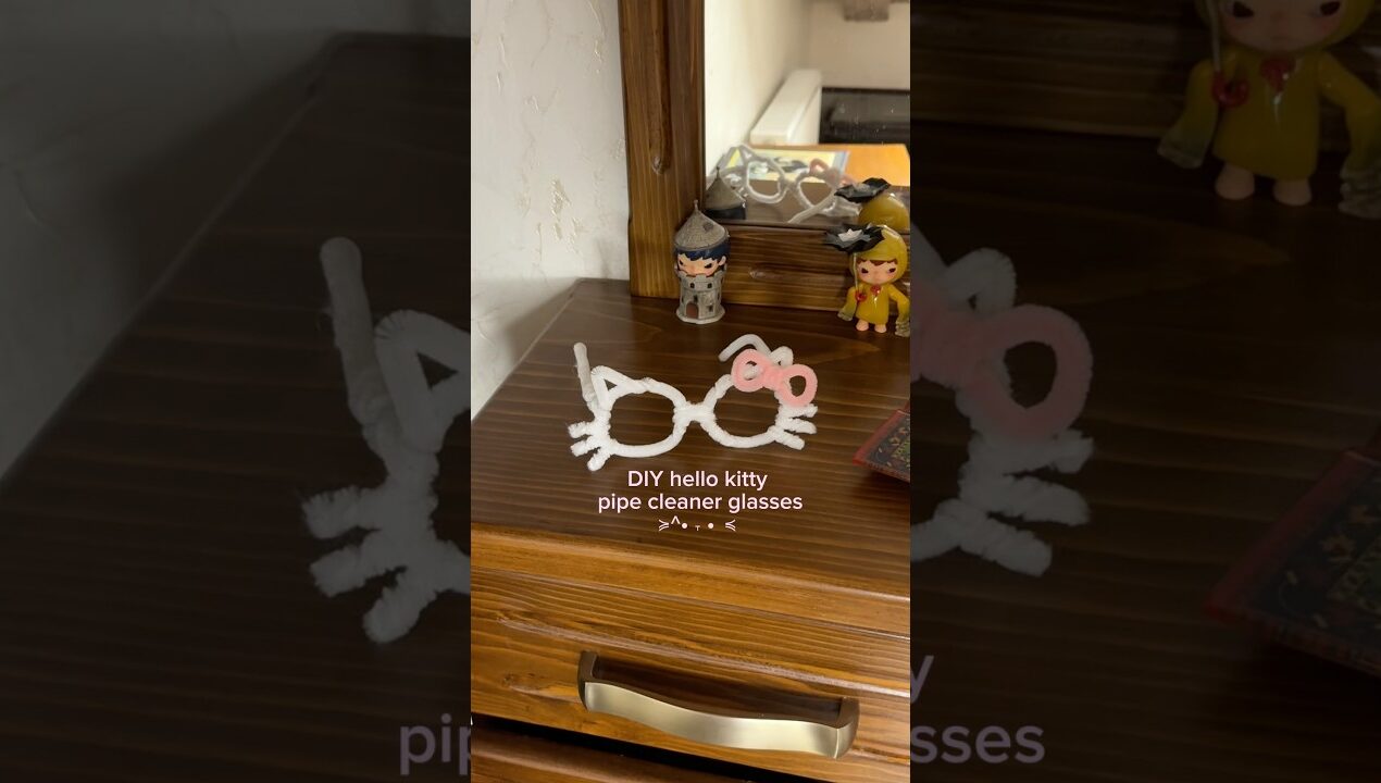 Pipe cleaner glasses DIY / hello kitty glasses 🎀