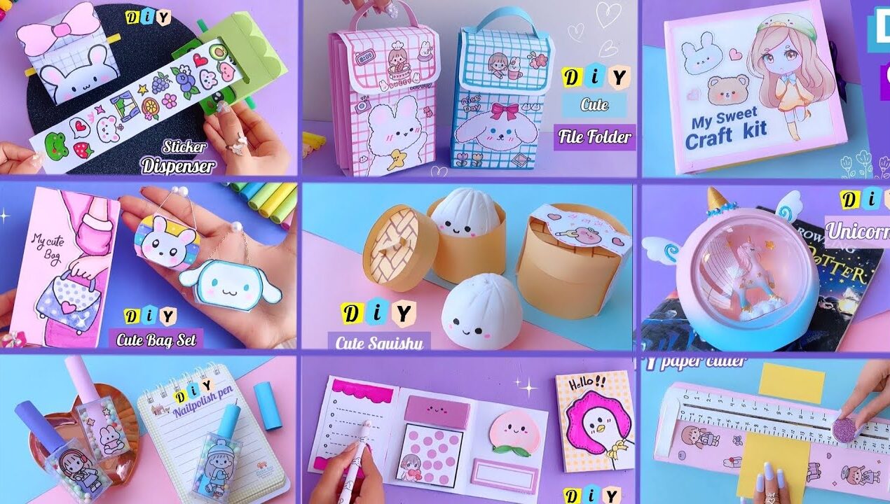 easy paper craft idea / handmade paper craft / school hacks / how to make/ paper craft