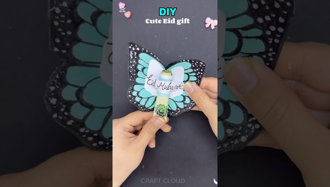 DIY eid gift idea🦋 eid card #diy #diyideas #eid #craft