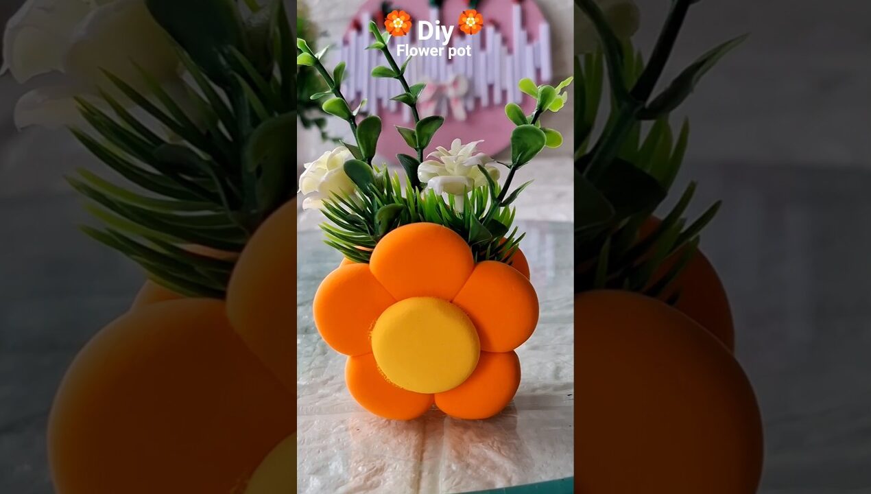 Diy flower pot || home decor || #shorts #diyideas #craftideas #viral #youtubeshorts