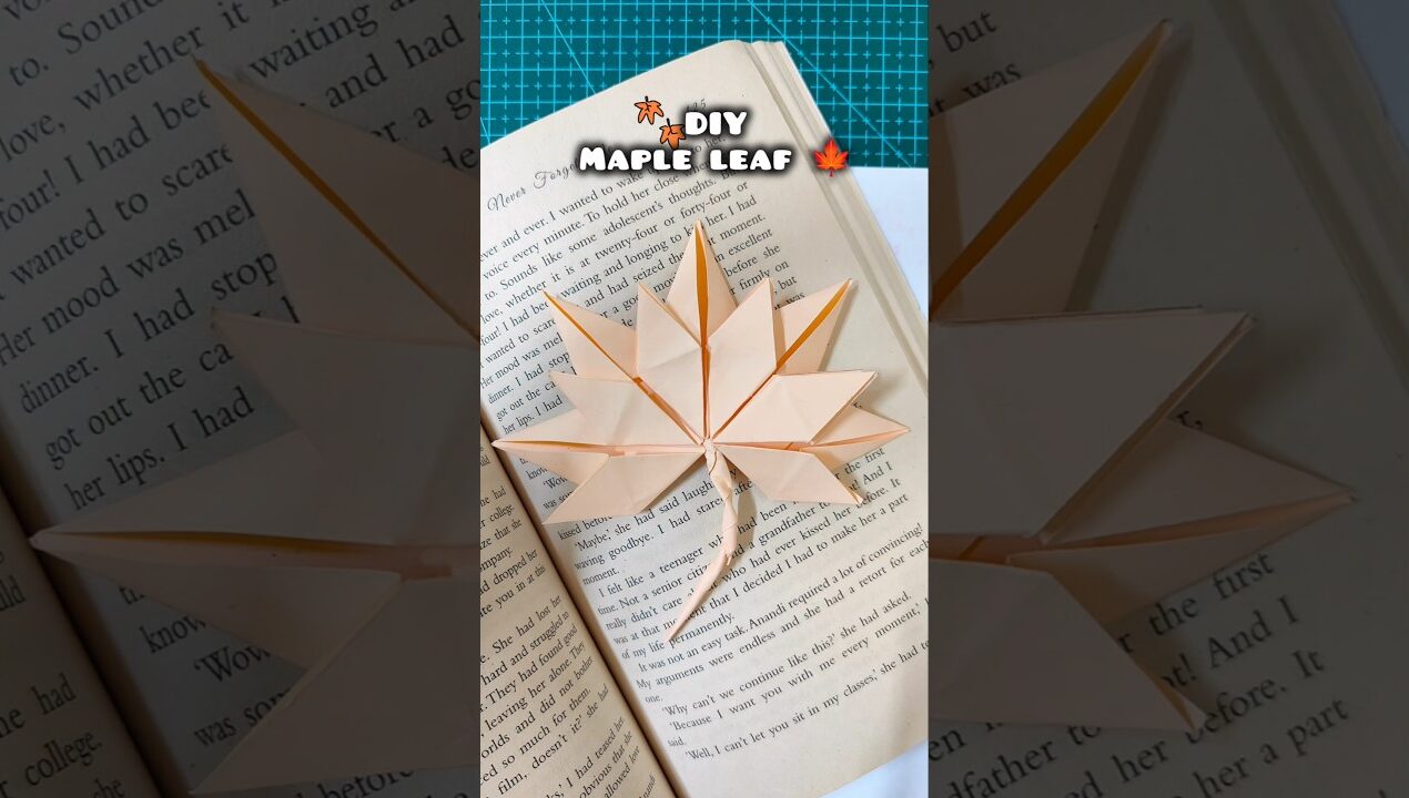 Maple Leaf 🍁 DIY | Aesthetic Craft 🔖🍁 #shorts #diy