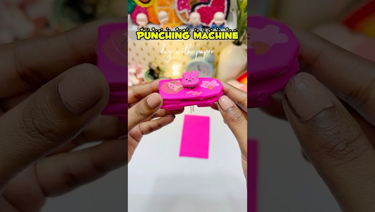 Diy punching machine | how to make school supplies| Angel devil 👼 😈 #diy #craft @craftykiki