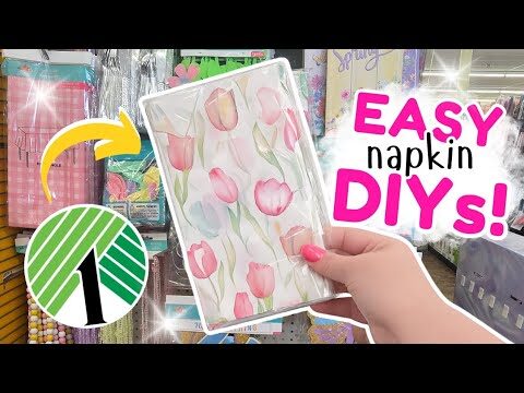 GORGEOUS 🌸 Dollar Tree DIY Crafts Using Napkins. SPRING DIY crafts