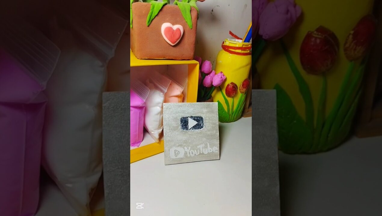 Mini silver play button from youtube😱🤯//#shorts #diy #craft