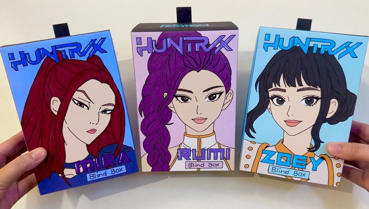 [💜paper diy💜] K-POP DEMON HUNTER HUNTRIX RUMI, ZOEY, MIRA BLIND BOXES unboxing! | asmr