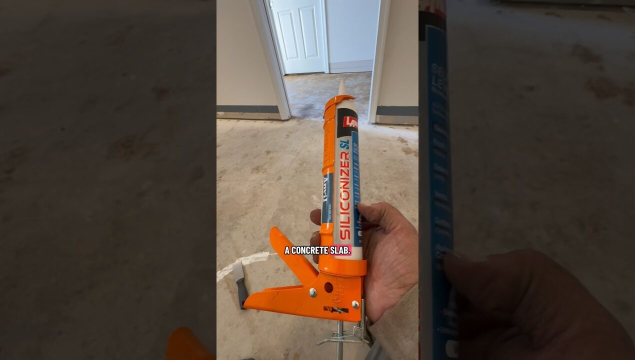 How to fill in a hairline crack in a slab #diy #qualityflooring #concrete #construction #lvpfloors