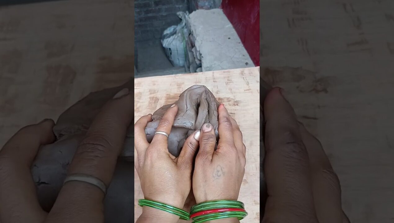 DIY making clay washroom and clay cooking pots with clay#viralvideo #youtubeshorts