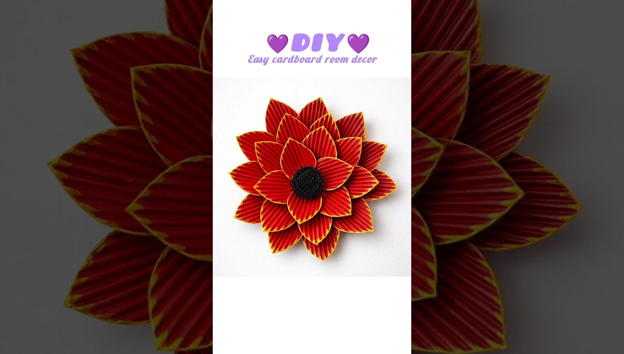 DIY cardboard cardboard wall hanging craft idea#walldecor #craft #diy #handmade