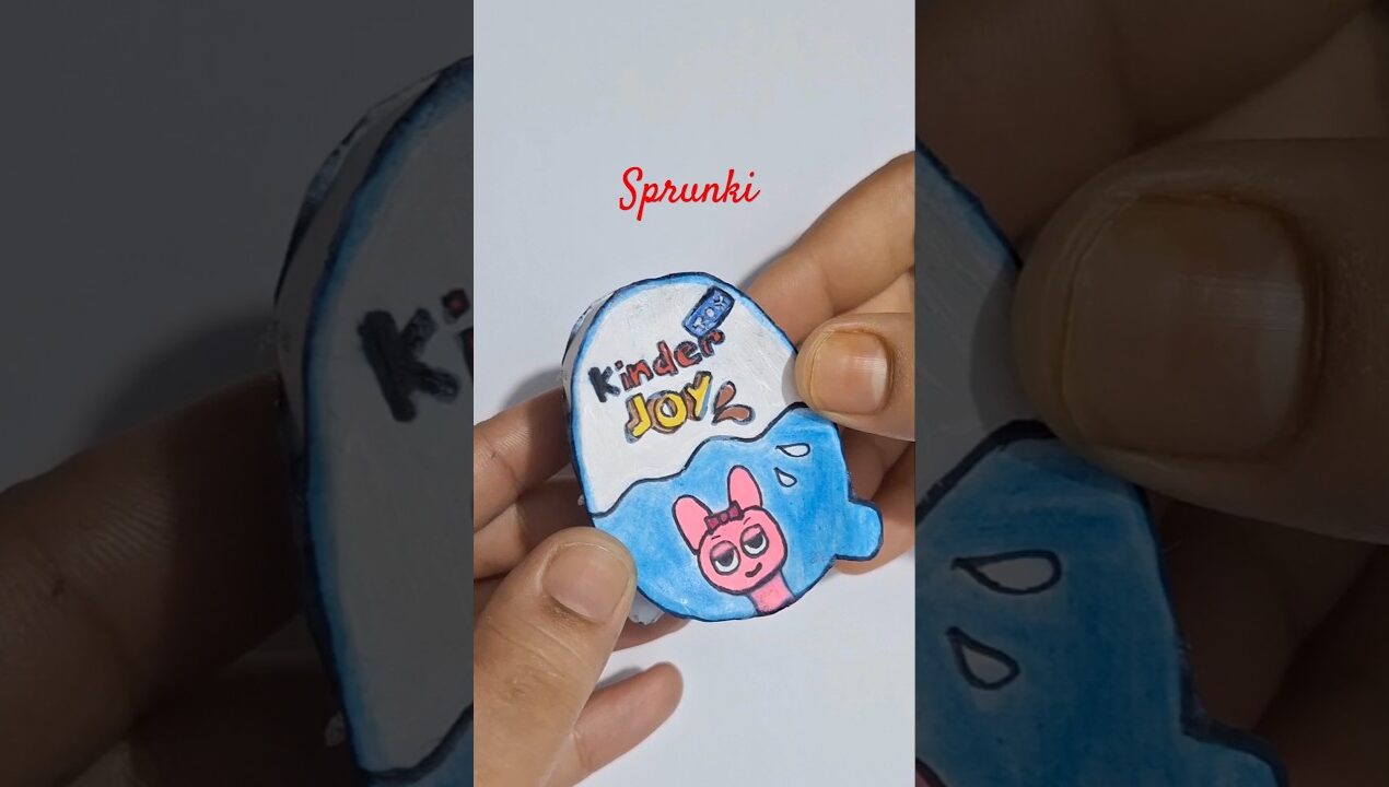 DIY sprunki kinder joy with paper | paper craft #diy #shorts #craft #sprunki