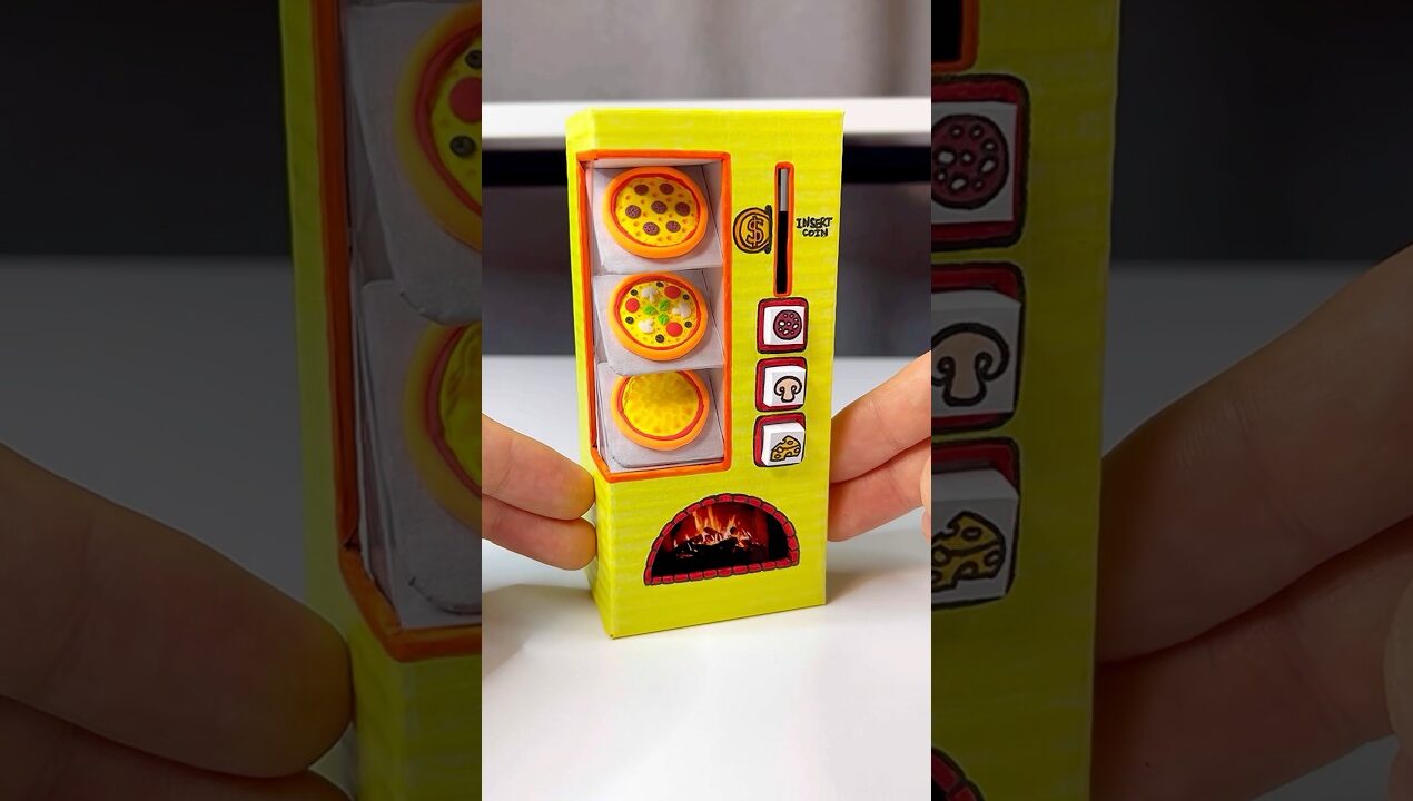 DIY Working Pizza Vending Machine with Paper | Paper Craft Ideas #shorts #papercraft