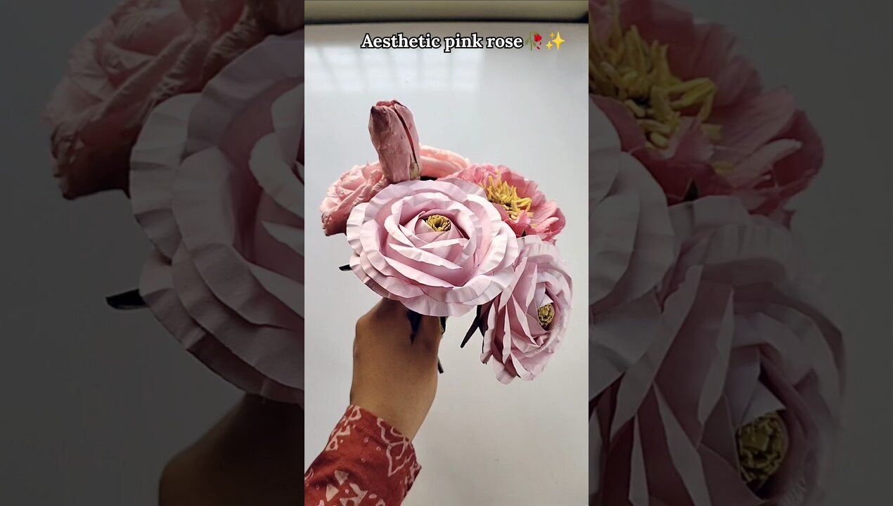 How to make a rose| Diy rose with paper| paper flower making|#shorts #craft #handmade