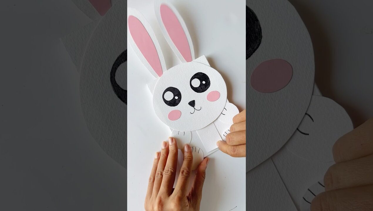 DIY Bunny & kids crafts #kidscrafts #diy #crafts #art #handmade #bunny #paperbunny #kids #kidsdiy