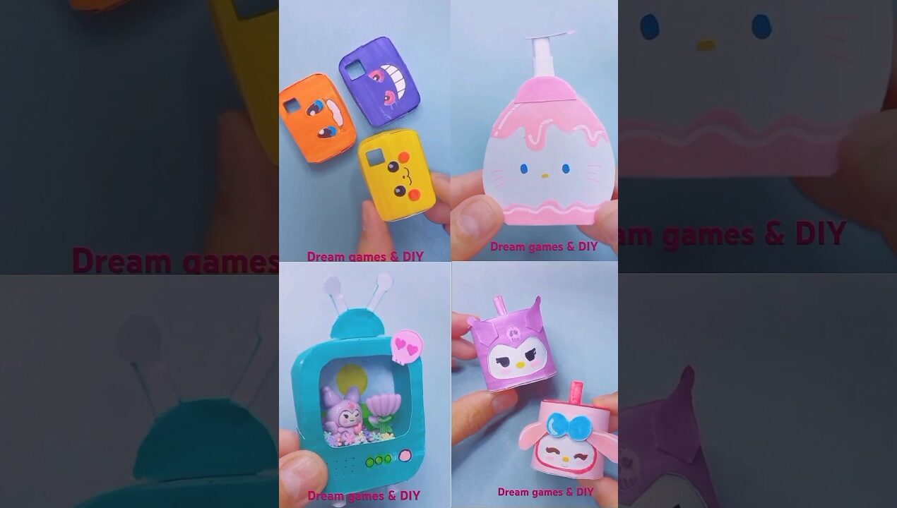 craft paper ideas cute and easy #diy #craft #handmade #miniature #shorts