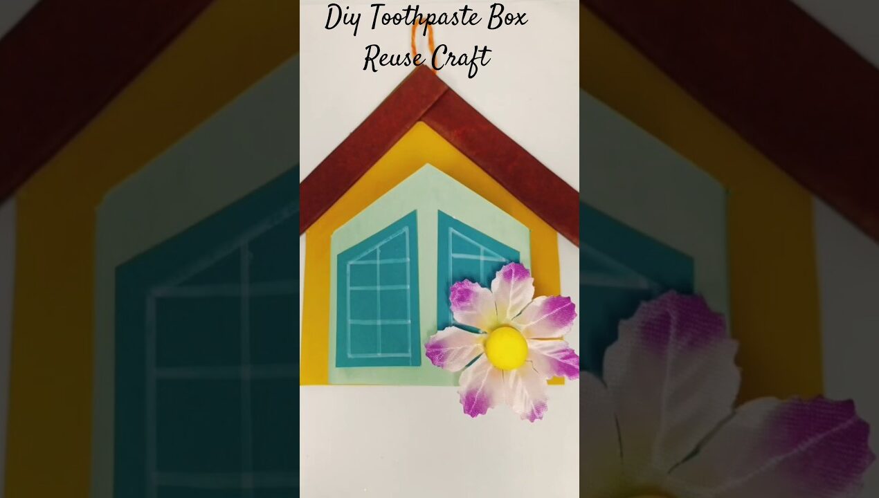 Toothpaste Box Reuse Craft 🍁| Paper Craft Tutorial Ideas 💡| #shorts #diy #handmade #papercraft #art