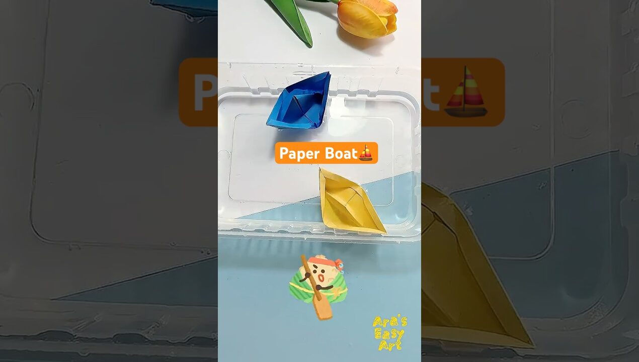 DIY Origami Boat Easy Paper craft ideas #ytshorts #cute #viral #artandcraft #diy