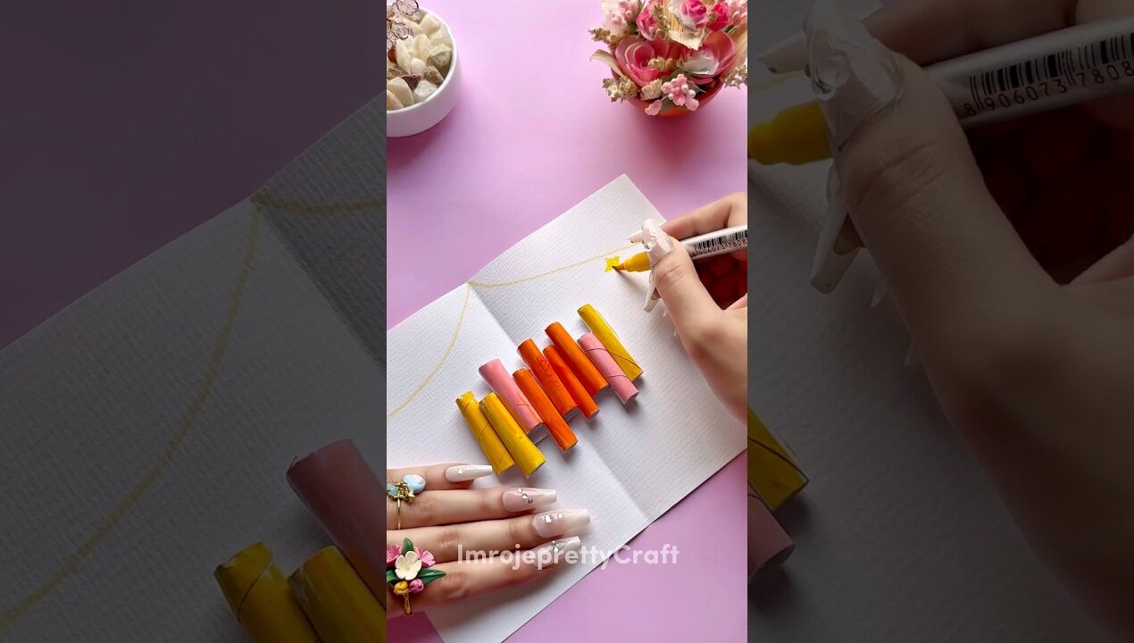 DIY Unique Birthday Card idea 💕 #shorts #diy #craft