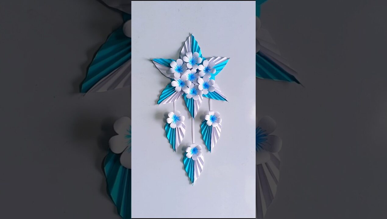 Beautiful paper flower wall hanging | Easy wall hanging hanging craft | Sidraart and craft