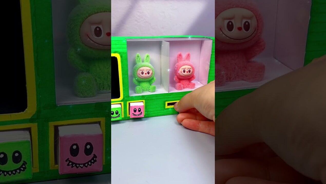 DIY Paper Labubu Toys Vending Machine | Paper Art Creativity #shorts #papercraft