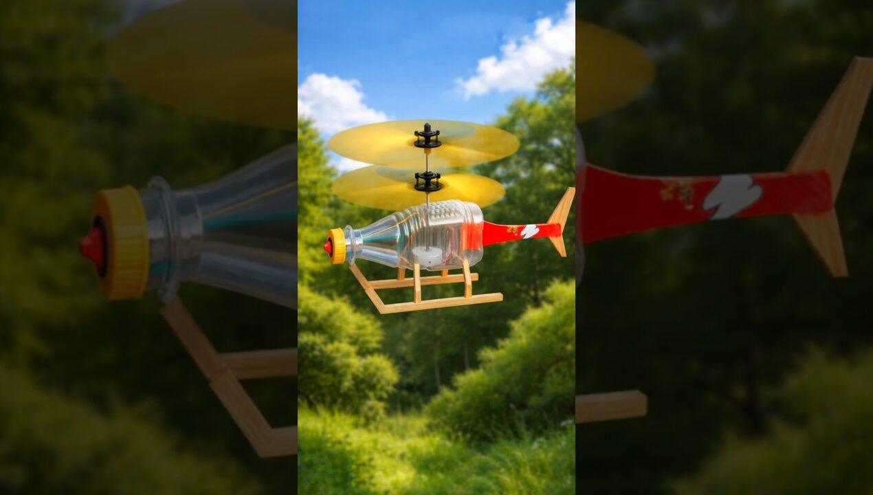 Bottle ka helicopter 🚁 bana diya home made #new #diy #helicopter