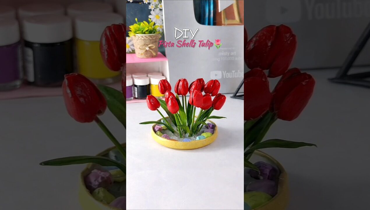 Diy  pista shells tulip #diy #youtubeshorts