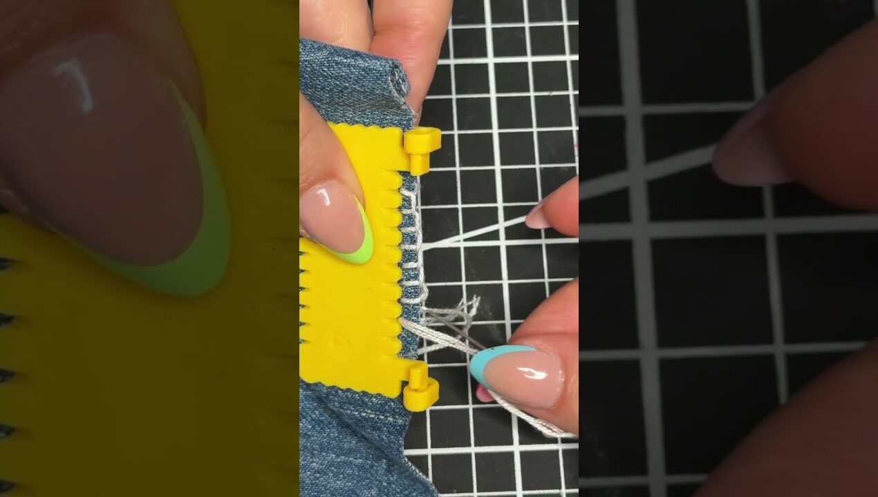 Easy Blanket Stitch Tool #sewing #diy #sewinghacks #sewingtool