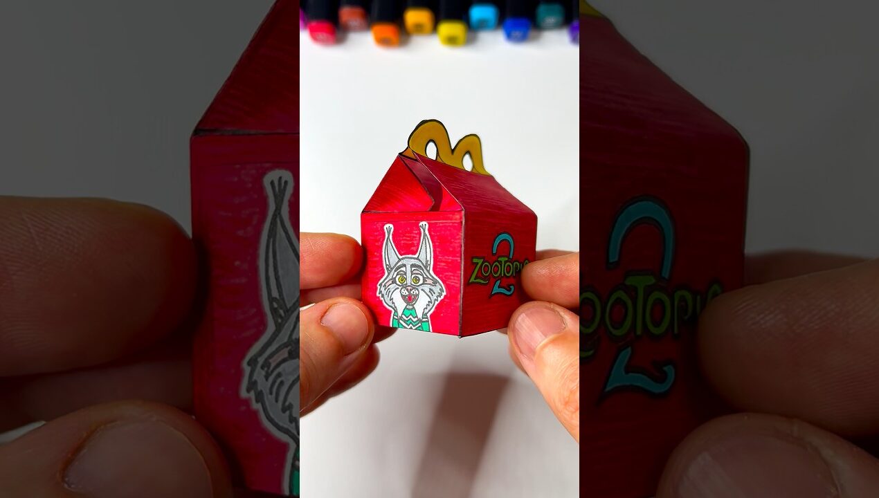 DIY Miniature McDonald’s Zootopia 2 Happy Meal | Paper Craft Ideas #shorts #papercraft