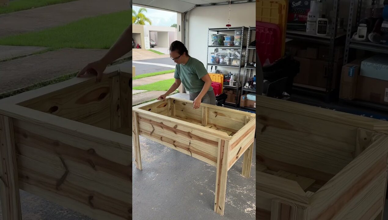 Easy DIY raised garden bed finished in my fave Real Milk Paint oil 🙌 (#ad) Full YT video out now!