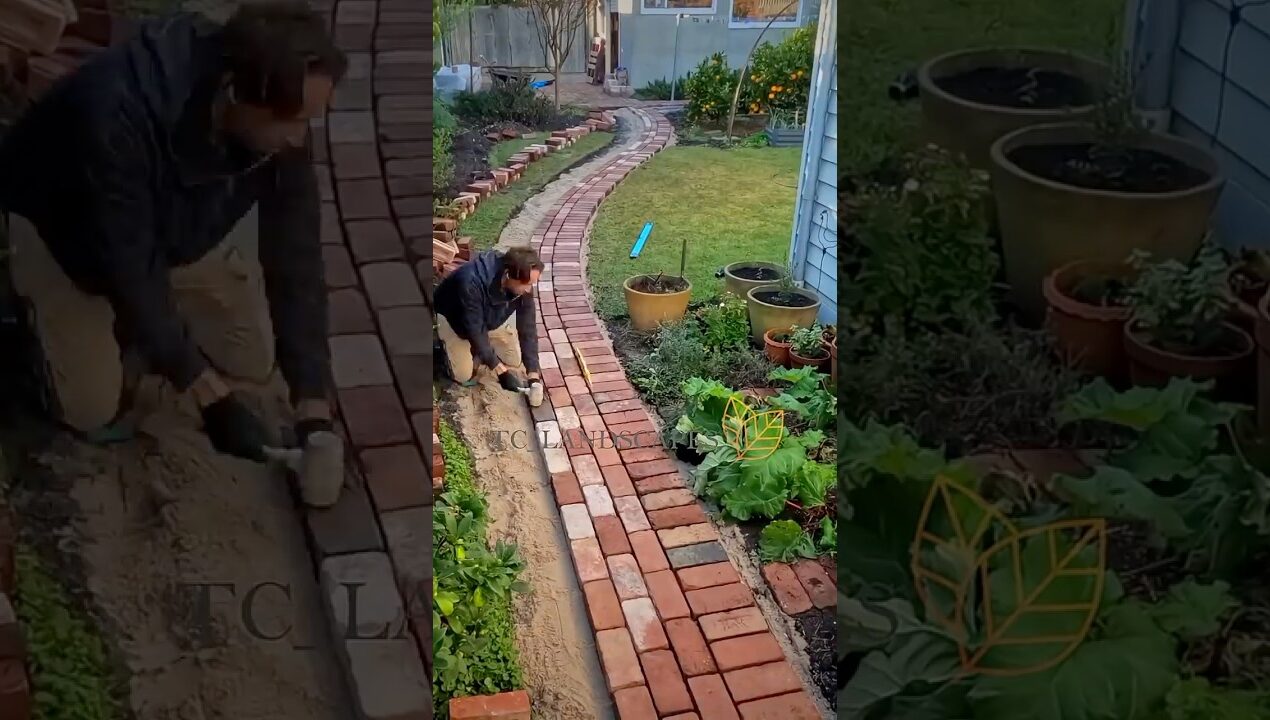 Reclaimed Bricks, Curved Path