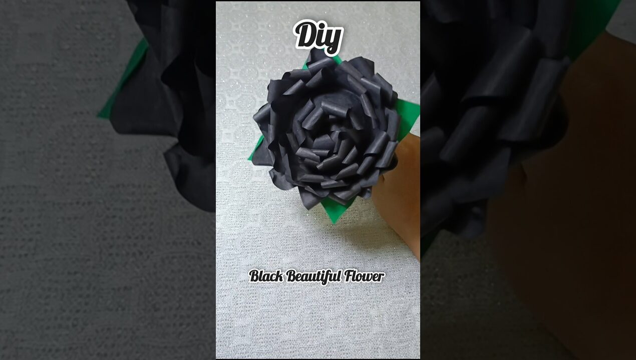 Diy Black Beautiful Flower 💐 #shorts #decoration #diy #craft #yashviworld