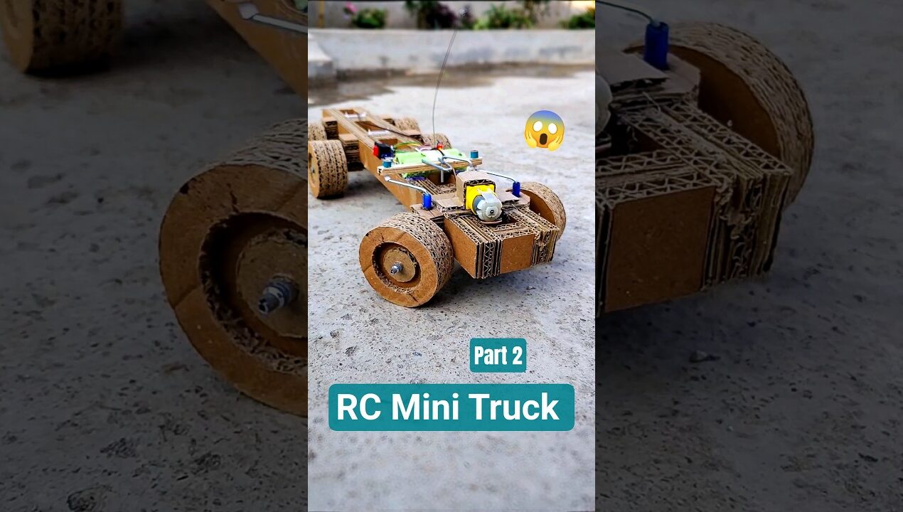 Homemade Mini Truck Chassis Part 2 ⚡ DIY Cardboard Truck #viral #diy #trending #shorts #minitruck