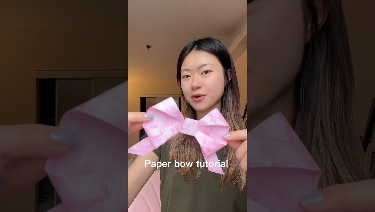 Paper bow tutorial 🎀 #diy #papercraft