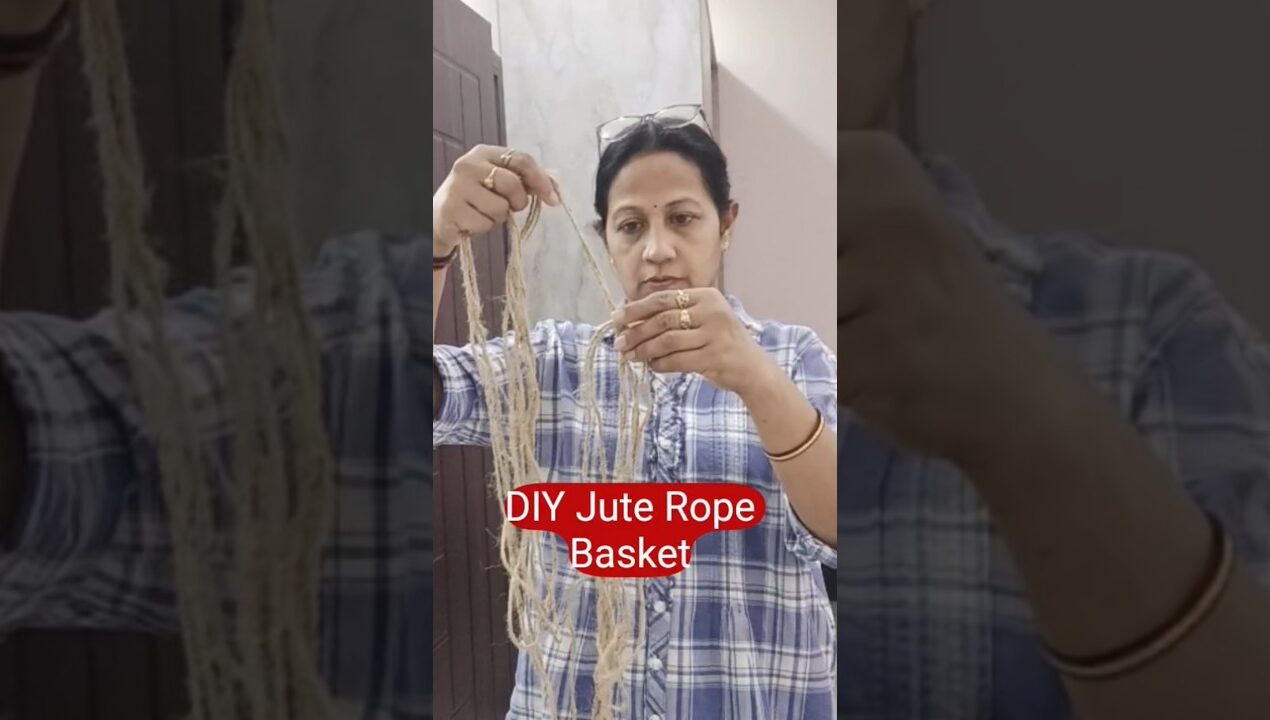 DIY Jute Rope Basket||diy#diyideas#cardboardcraft #juteropecraft #shortvideo
