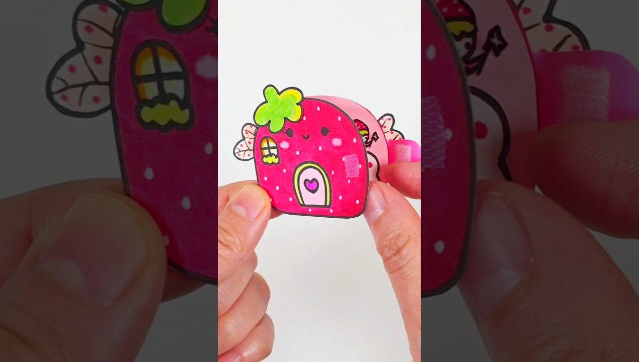 딸기요정 모임북 스티커 만들기 #sticker #diy #craft #paperdiy #papercraft #shorts