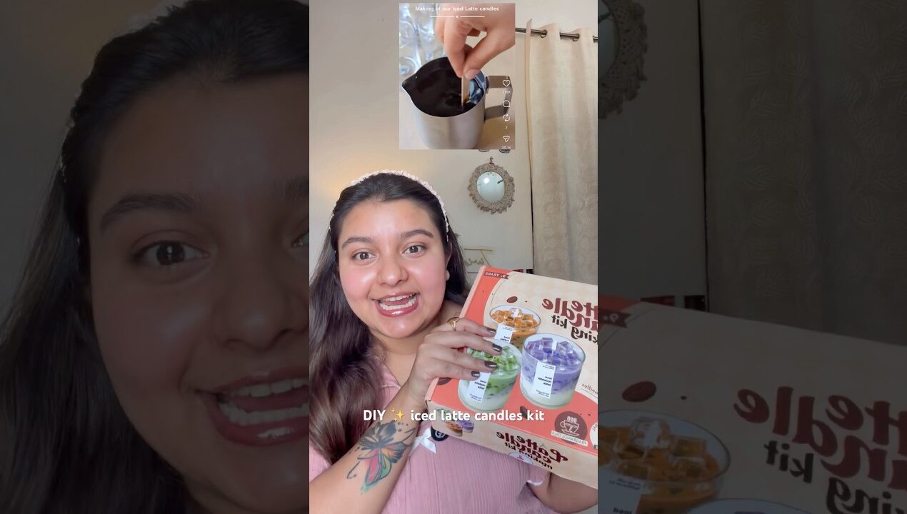 DIY ✨iced latte candle 🕯️ kit #diy