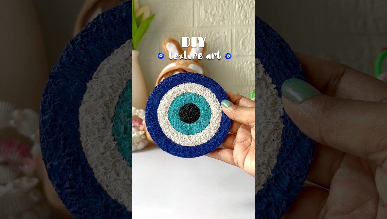 Tissue paper art 🧿 #shorts  #viralshort #textureart #tissuepaperart #evileye #diy #crafting #diy