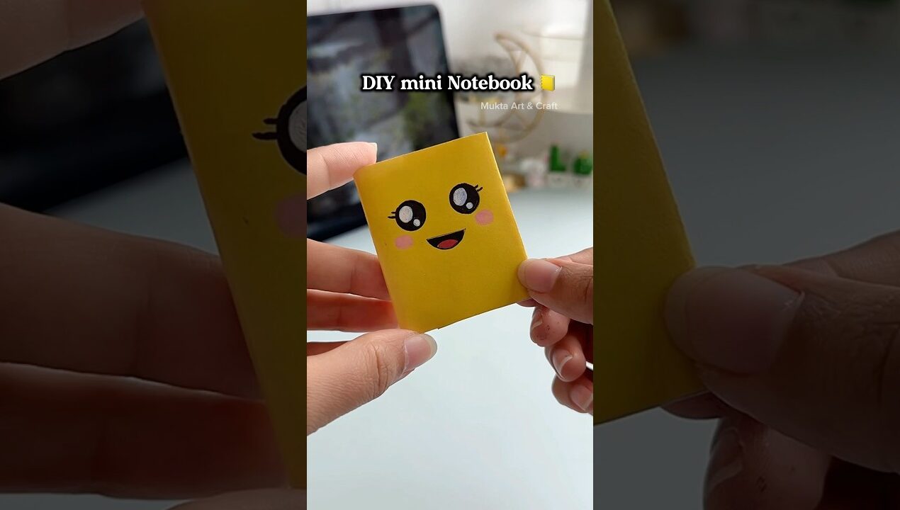 Easy way to make mini notebooks 📒No glue✨#shorts #art #diy #craft #youtubeshorts