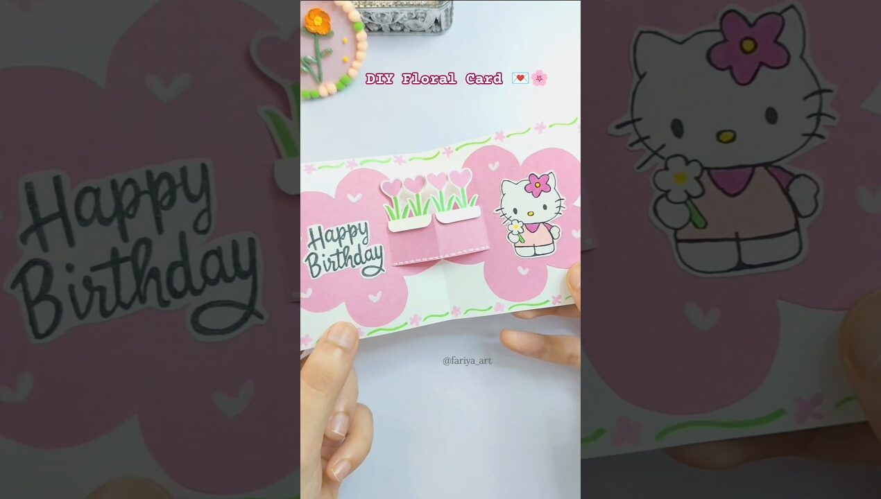 DIY Floral Card idea #trending #papercraft #diy #viralvideos #aesthetic #relatable #craft #fypシ