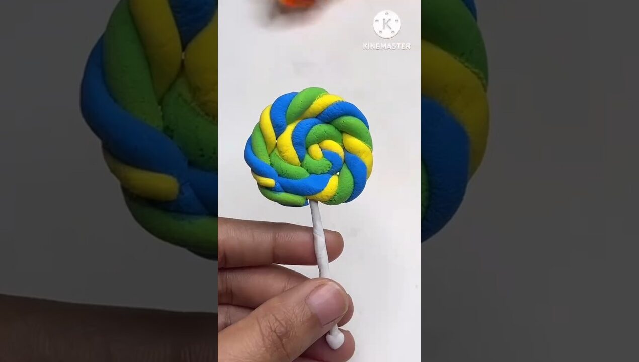 DIY idea 💞 Super clay diye lolipop banailam #trend #shots #painting #clay