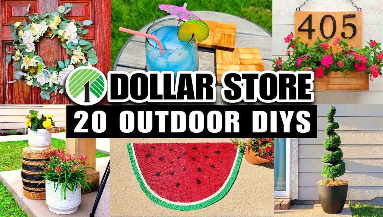 20 Outdoor Patio DIYs Using Dollar Store Supplies!