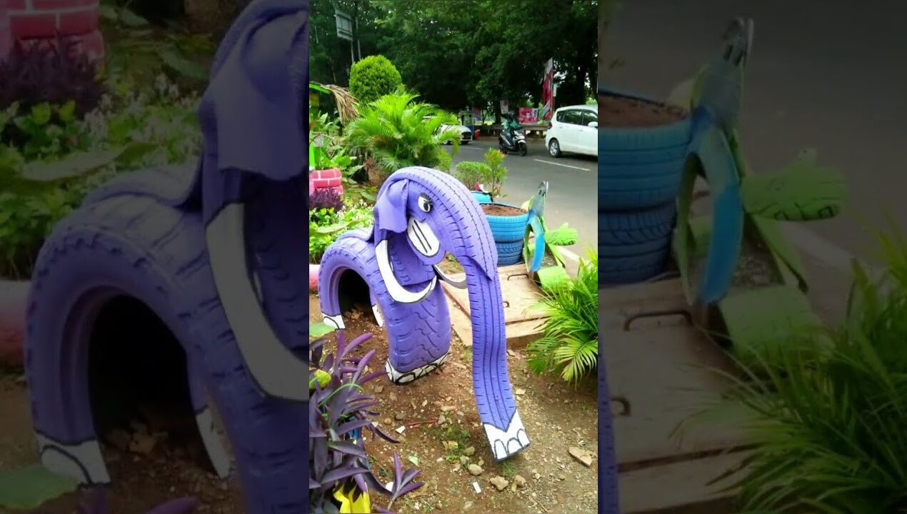 DIY Garden Decor Ideas With Old Tire 1